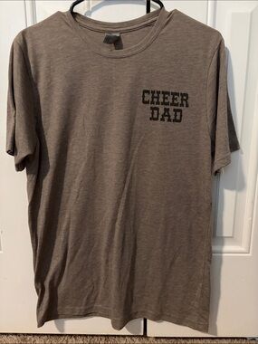 Next Level Apparel Taupe "CHEER DAD" Short Sleeve Tee